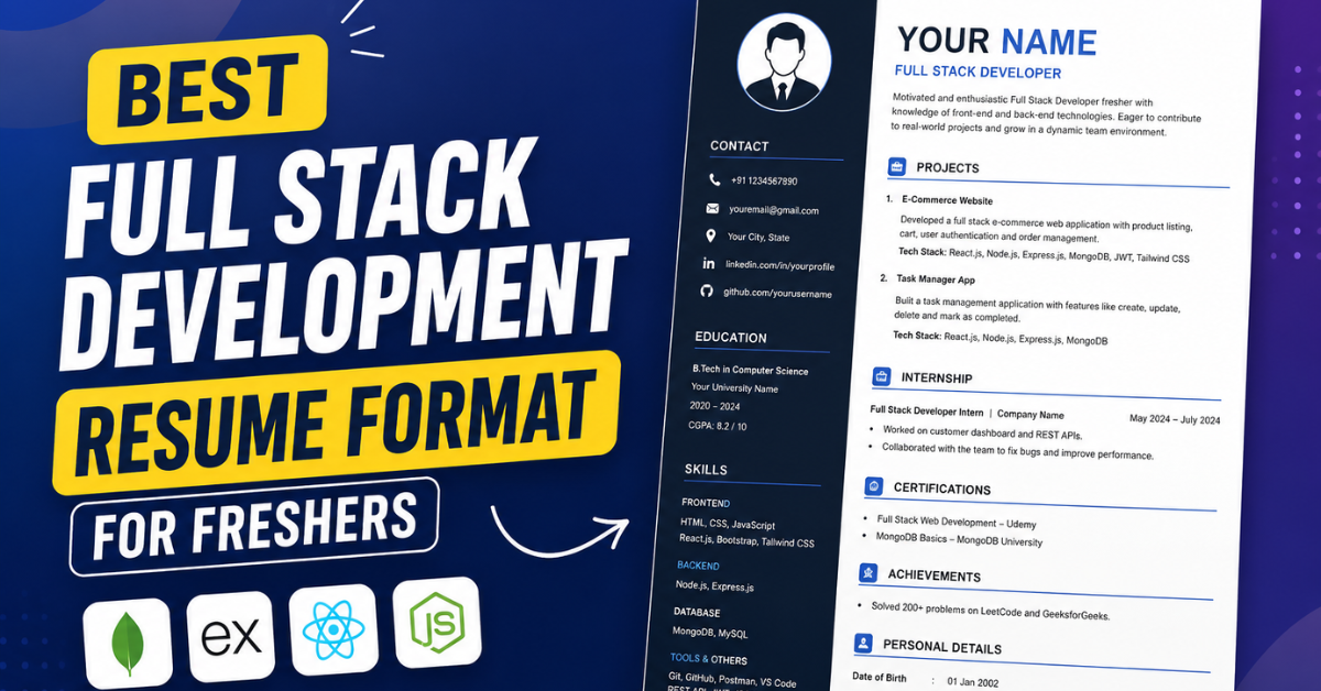Best Digital Marketing Resume Format for Freshers