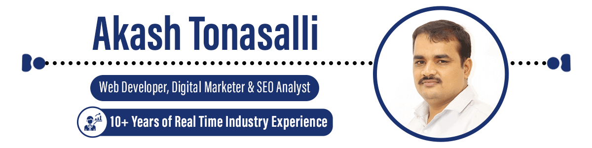 SEO Trainer - Akash Tonasalli