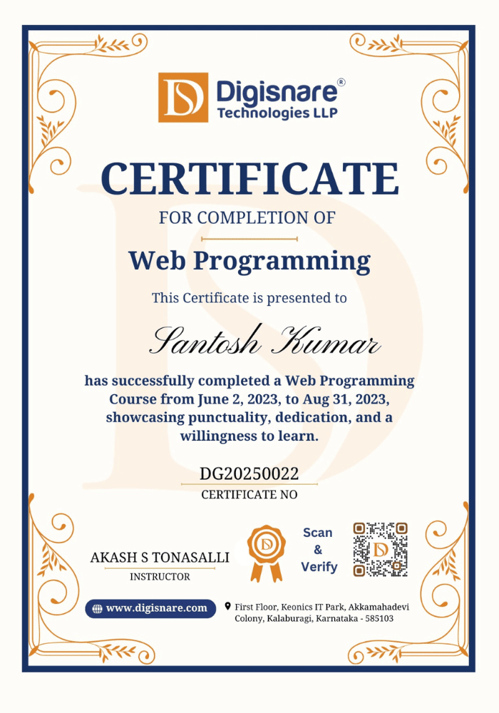 Web Programming Certificate Showcase
